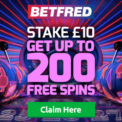 Betfred Casino Welcome Bonus for 200 Free Spins with CASINO200 Promo Code